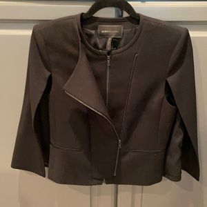 BCBG Maxazria Black crop cape blazer